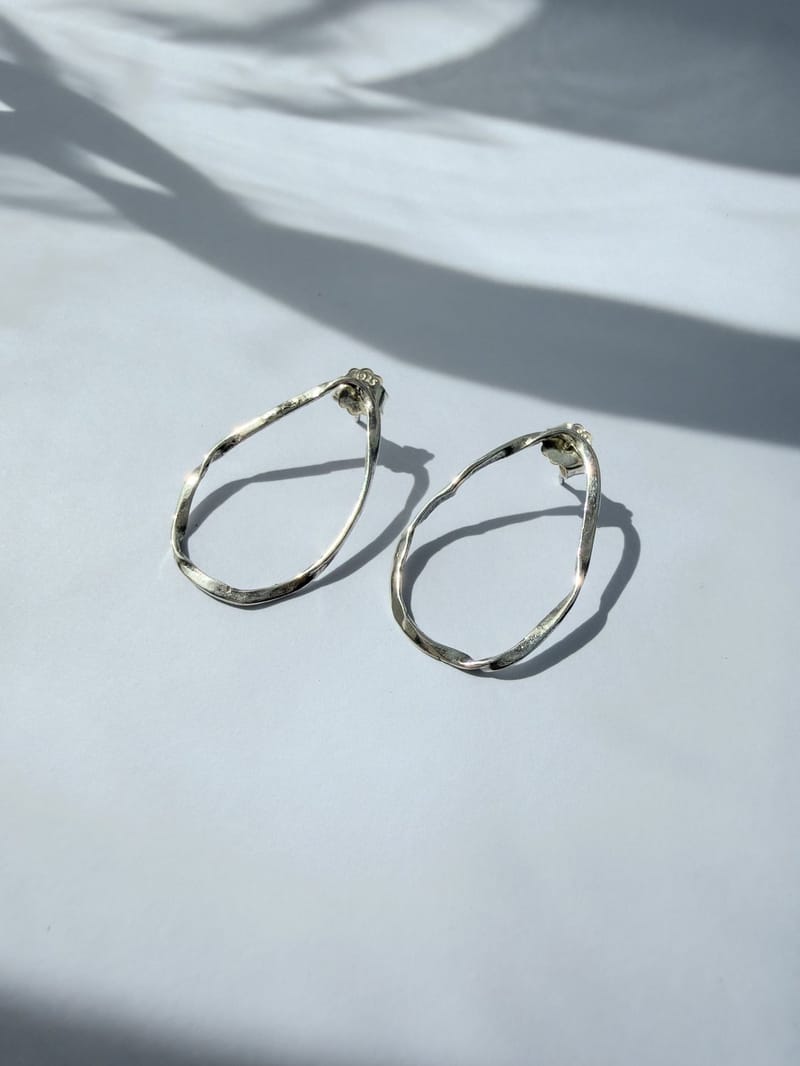 Handmade Balinese Silver Earrings - Nirakara